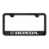 Automotive Gold License Plate Frame - Black Stainless Steel - LFHONEB