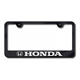 Automotive Gold License Plate Frame - Black Stainless Steel - LFHONEB