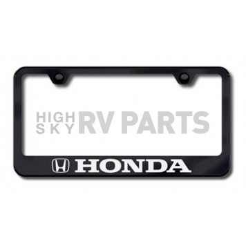 Automotive Gold License Plate Frame - Black Stainless Steel - LFHONEB