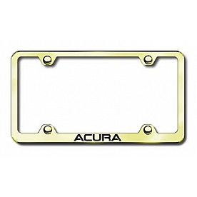 Automotive Gold License Plate Frame - Gold Stainless Steel - LFWACUEG
