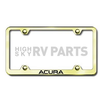 Automotive Gold License Plate Frame - Gold Stainless Steel - LFWACUEG