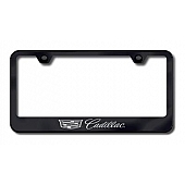 Automotive Gold License Plate Frame - Black Stainless Steel - LFCAD3EB