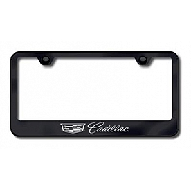 Automotive Gold License Plate Frame - Black Stainless Steel - LFCAD3EB