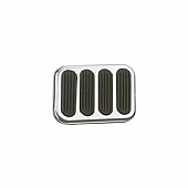 Lokar Performance Brake Pedal Pad - Steel Silver - SG6017
