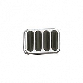 Lokar Performance Brake Pedal Pad - Steel Silver - SG6017
