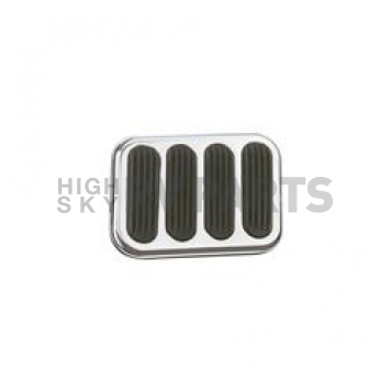 Lokar Performance Brake Pedal Pad - Steel Silver - SG6017
