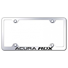 Automotive Gold License Plate Frame - Silver Stainless Steel - LFWARDXEC