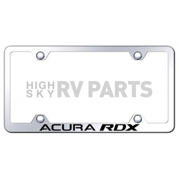 Automotive Gold License Plate Frame - Silver Stainless Steel - LFWARDXEC