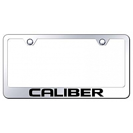 Automotive Gold License Plate Frame - Silver Stainless Steel - LFCALEC