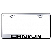 Automotive Gold License Plate Frame - Silver Stainless Steel - LFCANEC