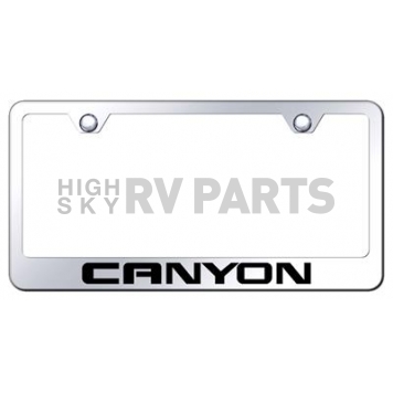 Automotive Gold License Plate Frame - Silver Stainless Steel - LFCANEC