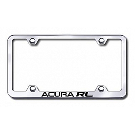 Automotive Gold License Plate Frame - Silver Stainless Steel - LFWARLEC