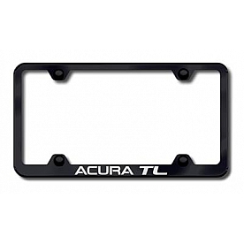 Automotive Gold License Plate Frame - Black Stainless Steel - LFWATLEB