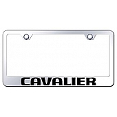 Automotive Gold License Plate Frame - Silver Stainless Steel - LFCAVEC