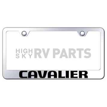 Automotive Gold License Plate Frame - Silver Stainless Steel - LFCAVEC