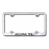 Automotive Gold License Plate Frame - Silver Stainless Steel - LFWATLEC