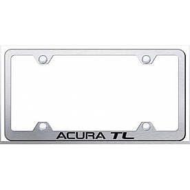 Automotive Gold License Plate Frame - Silver Stainless Steel - LFWATLES