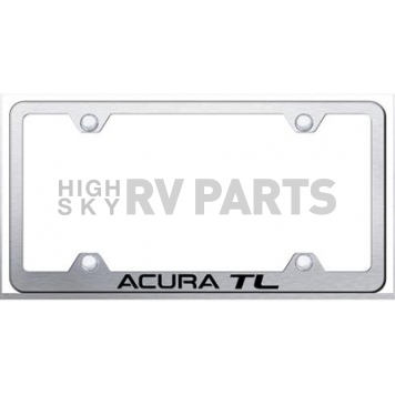 Automotive Gold License Plate Frame - Silver Stainless Steel - LFWATLES