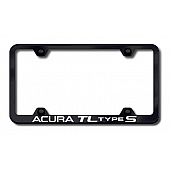 Automotive Gold License Plate Frame - Black Stainless Steel - LFWATLSEB
