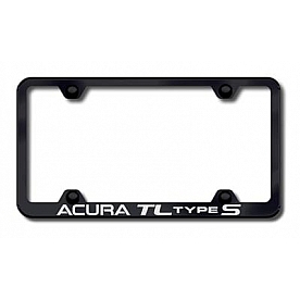 Automotive Gold License Plate Frame - Black Stainless Steel - LFWATLSEB