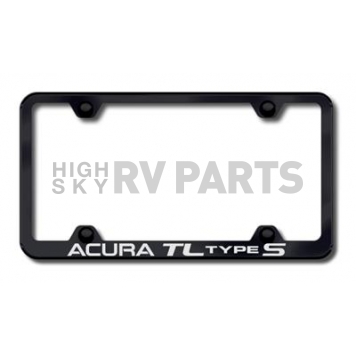 Automotive Gold License Plate Frame - Black Stainless Steel - LFWATLSEB