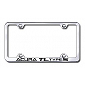 Automotive Gold License Plate Frame - Silver Stainless Steel - LFWATLSEC
