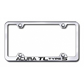Automotive Gold License Plate Frame - Silver Stainless Steel - LFWATLSEC