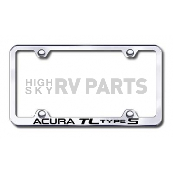 Automotive Gold License Plate Frame - Silver Stainless Steel - LFWATLSEC