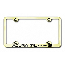 Automotive Gold License Plate Frame - Gold Stainless Steel - LFWATLSEG