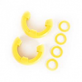 Rugged Ridge D-Ring Isolator - 3/4 Inch Yellow Polyurethane Set Of 2 Isolators/ 4 Washers - 1123532