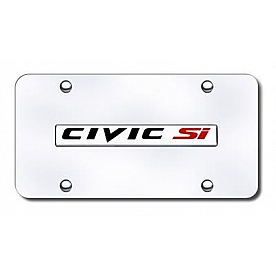 Automotive Gold License Plate - Civic SI Stainless Steel - CSINCB