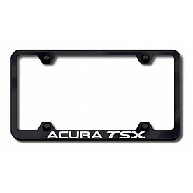 Automotive Gold License Plate Frame - Black Stainless Steel - LFWATSEB