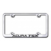 Automotive Gold License Plate Frame - Silver Stainless Steel - LFWATSEC