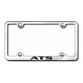Automotive Gold License Plate Frame - Silver Stainless Steel - LFWATSCEC