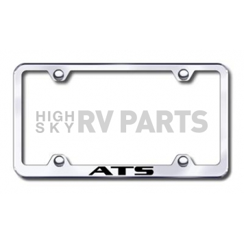 Automotive Gold License Plate Frame - Silver Stainless Steel - LFWATSCEC