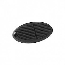 Lokar Performance Brake Pedal Pad - Aluminum Black Mini Oval - XBAG6106