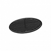 Lokar Performance Brake Pedal Pad - Aluminum Black Standard Oval - XBAG6107