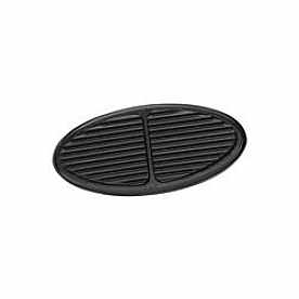 Lokar Performance Brake Pedal Pad - Aluminum Black Standard Oval - XBAG6107