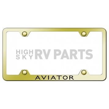 Automotive Gold License Plate Frame - Gold Stainless Steel - LFWAVIEG