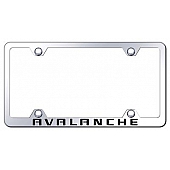 Automotive Gold License Plate Frame - Silver Stainless Steel - LFWAVLEC