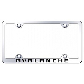 Automotive Gold License Plate Frame - Silver Stainless Steel - LFWAVLEC