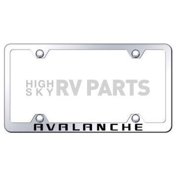 Automotive Gold License Plate Frame - Silver Stainless Steel - LFWAVLEC