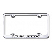 Automotive Gold License Plate Frame - Silver Stainless Steel - LFWAZDXEC