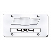 Automotive Gold License Plate - Chevy/4X4 Stainless Steel - D4CH2CC