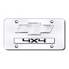 Automotive Gold License Plate - Chevy/4X4 Stainless Steel - D4CH2CC