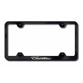 Automotive Gold License Plate Frame - Black Stainless Steel - LFWCADEB