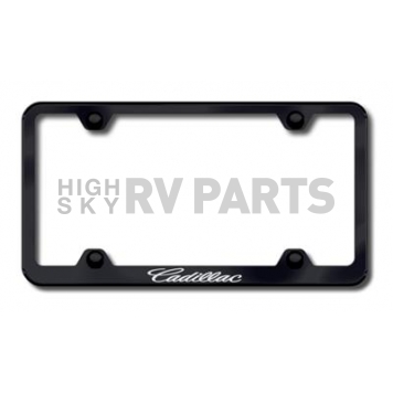 Automotive Gold License Plate Frame - Black Stainless Steel - LFWCADEB