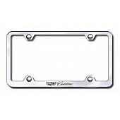 Automotive Gold License Plate Frame - Silver Stainless Steel - LFWCAD3EC