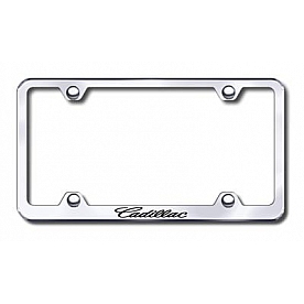 Automotive Gold License Plate Frame - Silver Stainless Steel - LFWCADNEC