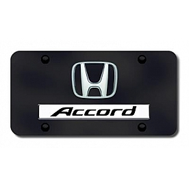Automotive Gold License Plate - Accord/Honda Logo Stainless Steel - DACCCB